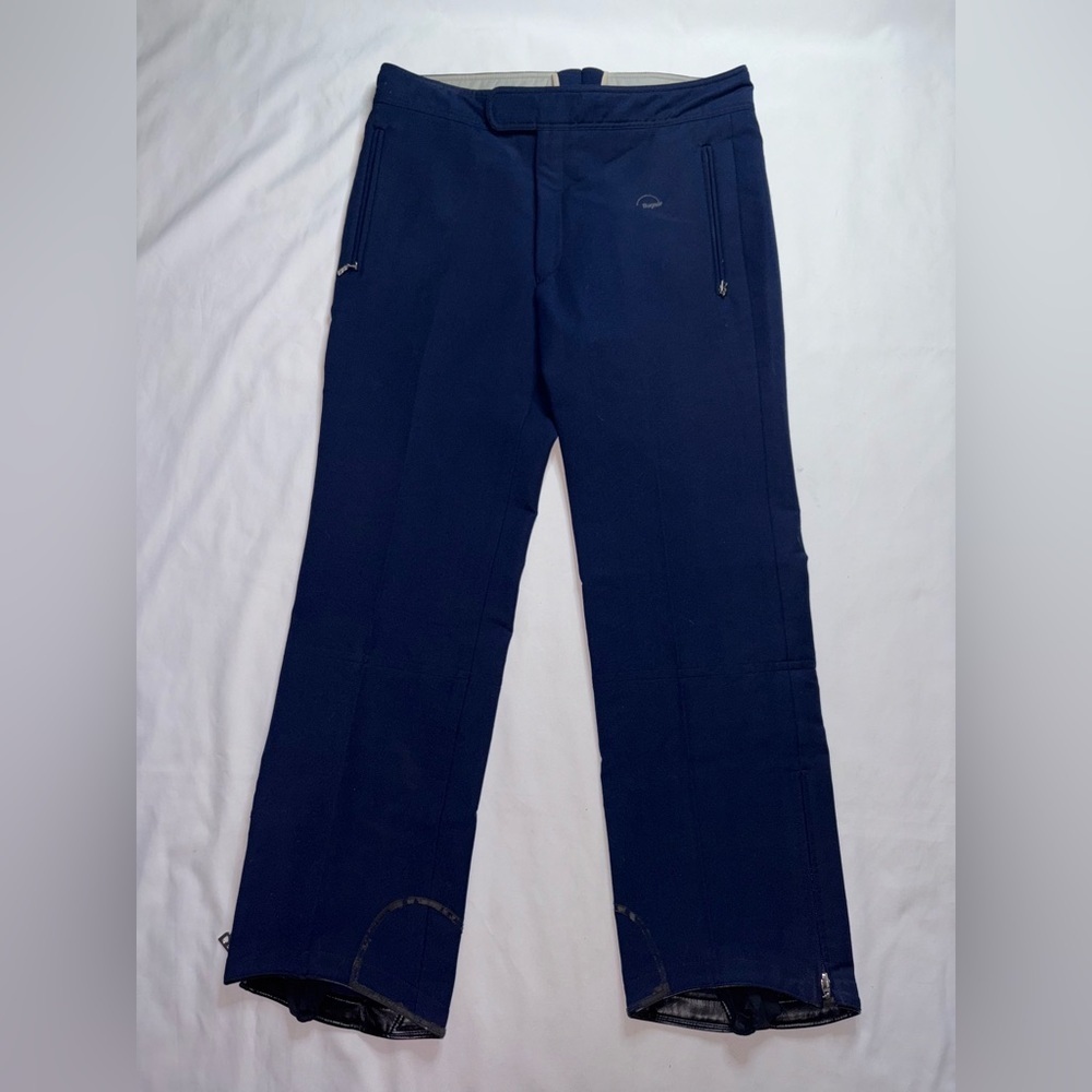 Bogner Men’s Size 35 Navy Blue Leg Side Zip Winter Ski Pants